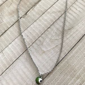 Green Evil eyes Necklace